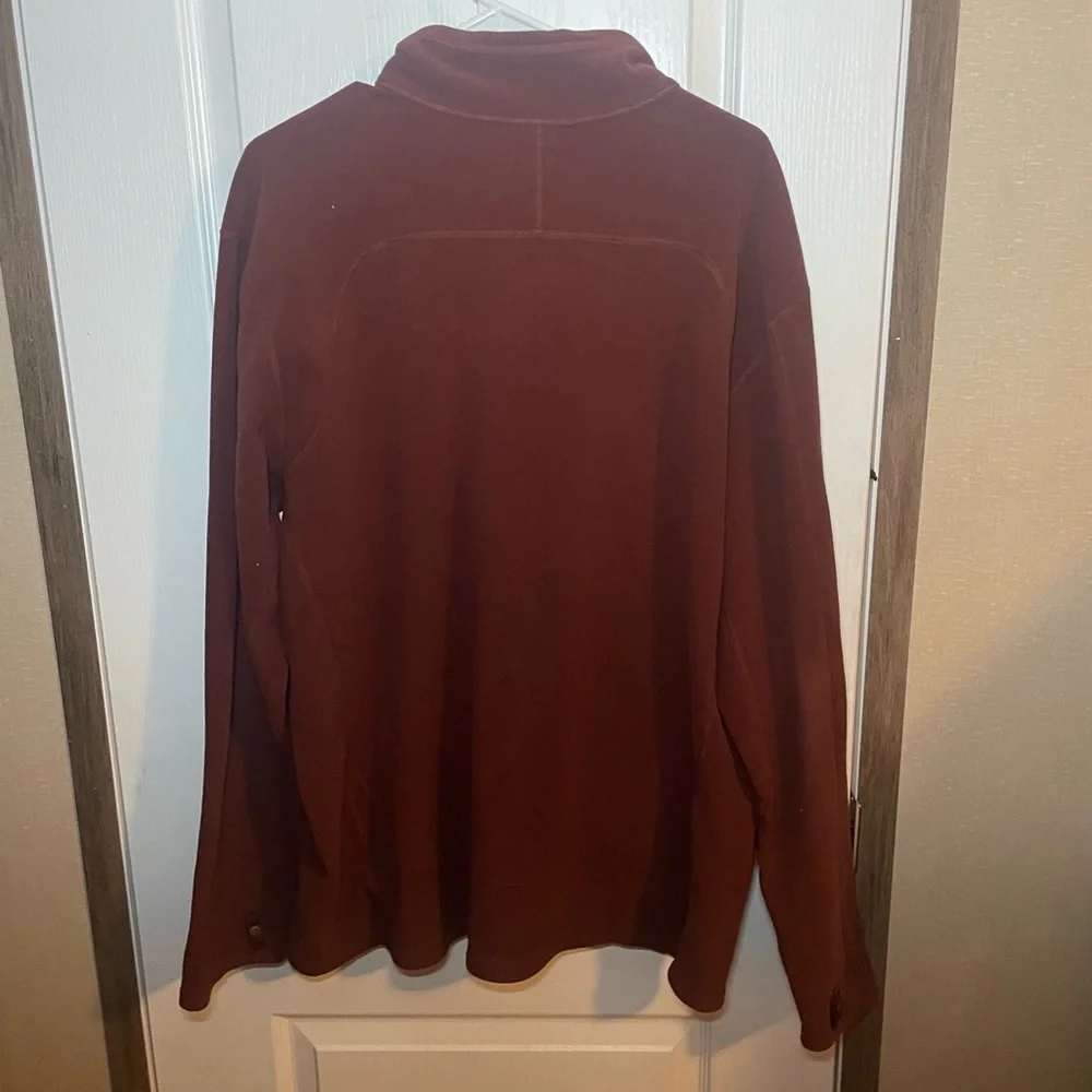 The North Face‎ Polartec Jacket Fleece Full Zip Men's Size XXL Brick Red/ Brown - Picture 5 of 6